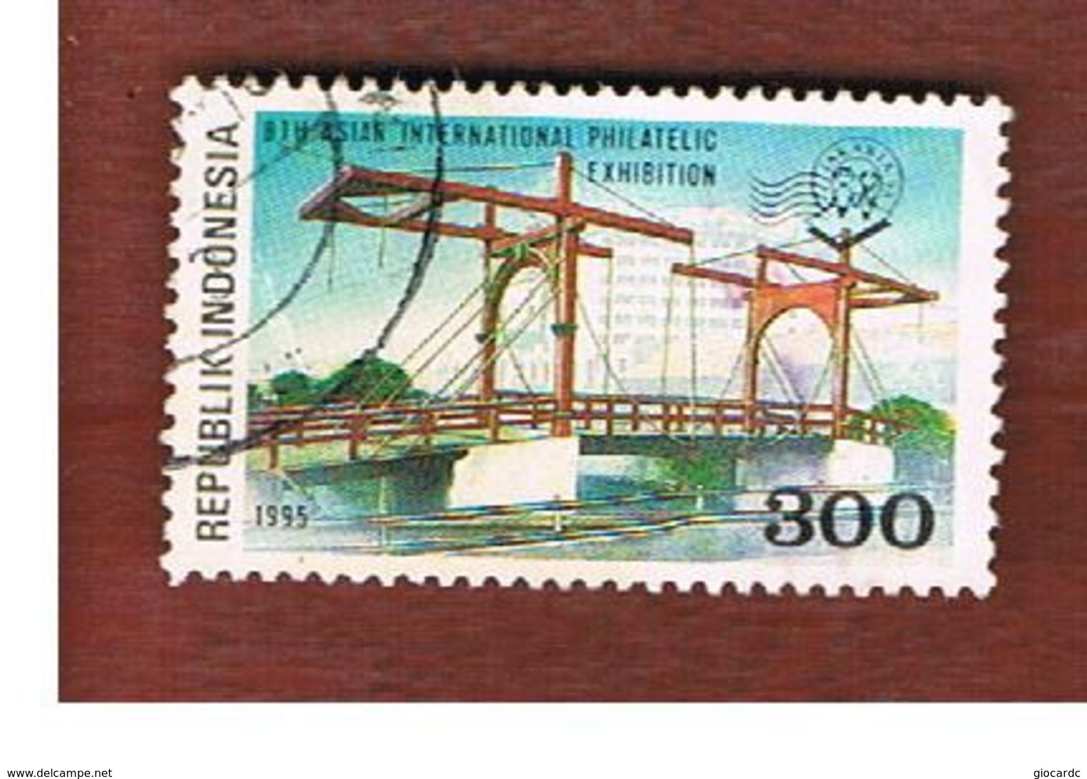 INDONESIA   - SG 2186  -  1995 "JAKARTA '95" ASIAN STAMP EXN. DRAWBRIDGE - USED ° - Indonesia