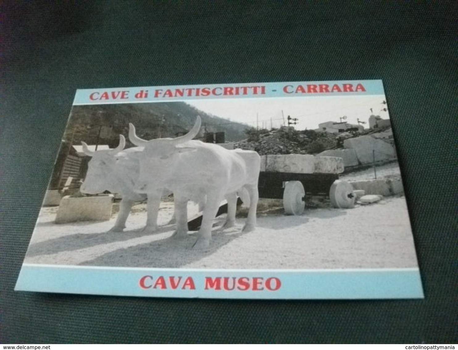 CARRO TRAINATO DA DUE BUOI IN MARMO CAVA MUSEO CAVE DI FANTISCRITTI CARRARA - Musei