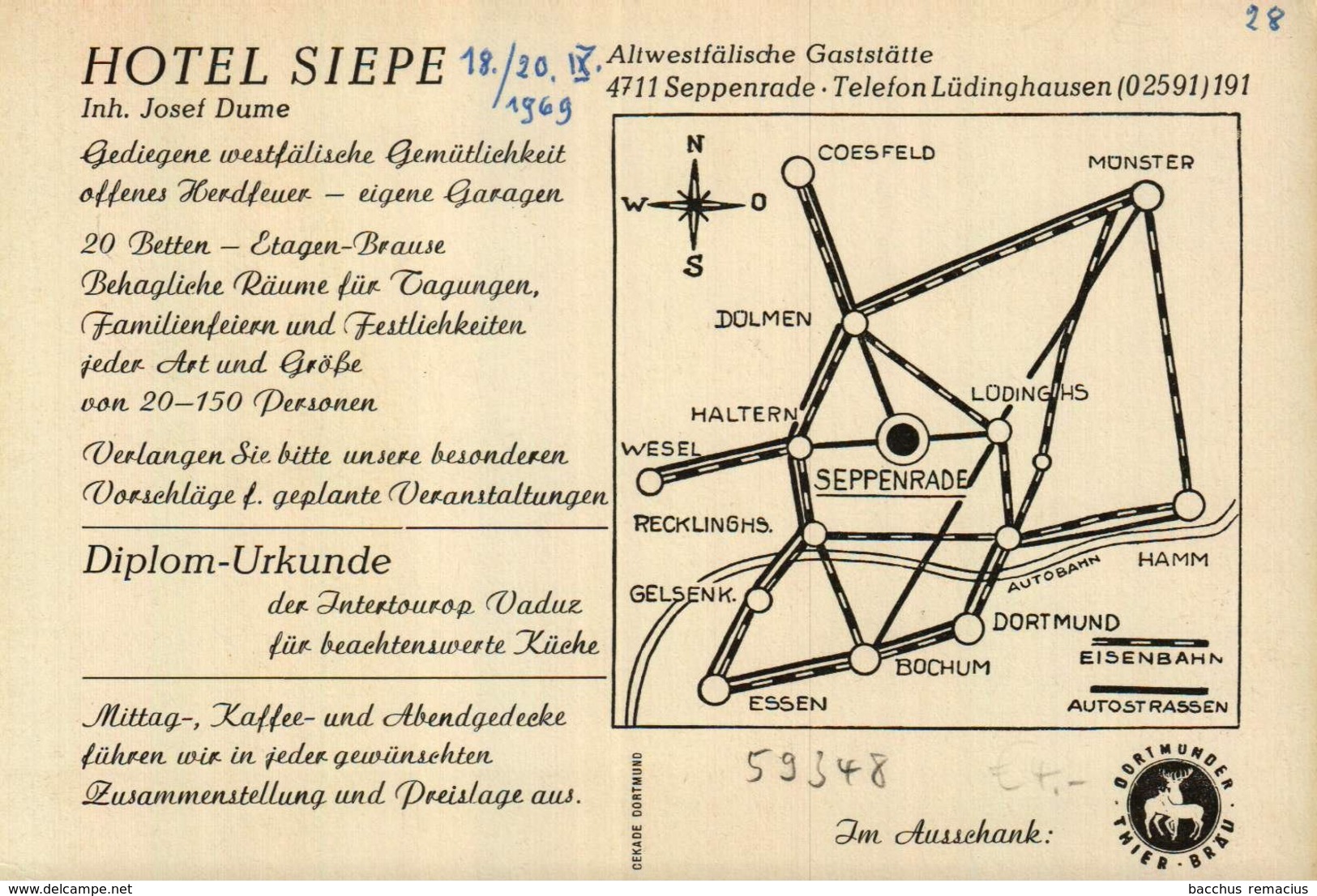 SEPPENRADE/LÜDINGHAUSEN Hotel Siepe Inh.Josef Dume Altwestfälische Gaststätte - Luedinghausen