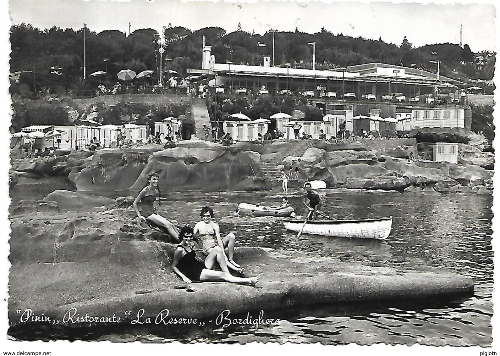 IM187 - BORDIGHERA - PININ RISTORANTE LA RESERVE -  F.G. VIAGGIATA 1956 - Imperia