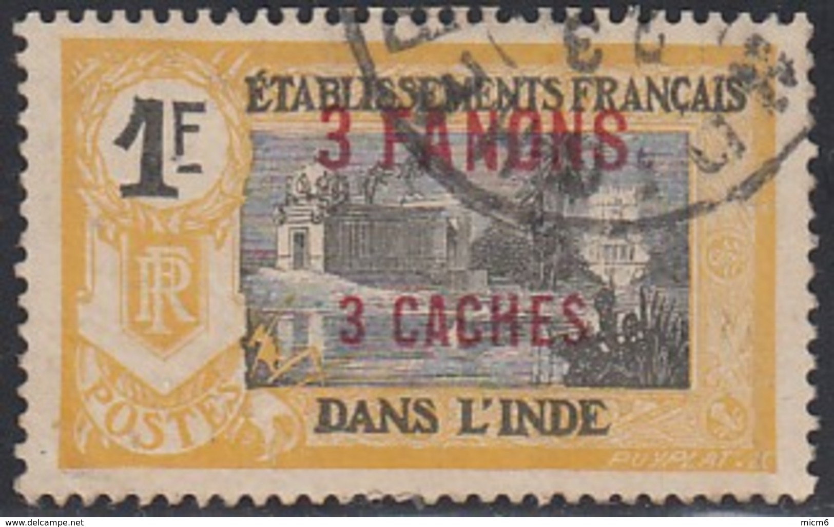 Inde Française - N° 73 (YT) N° 73 (AM) Oblitéré. - Used Stamps