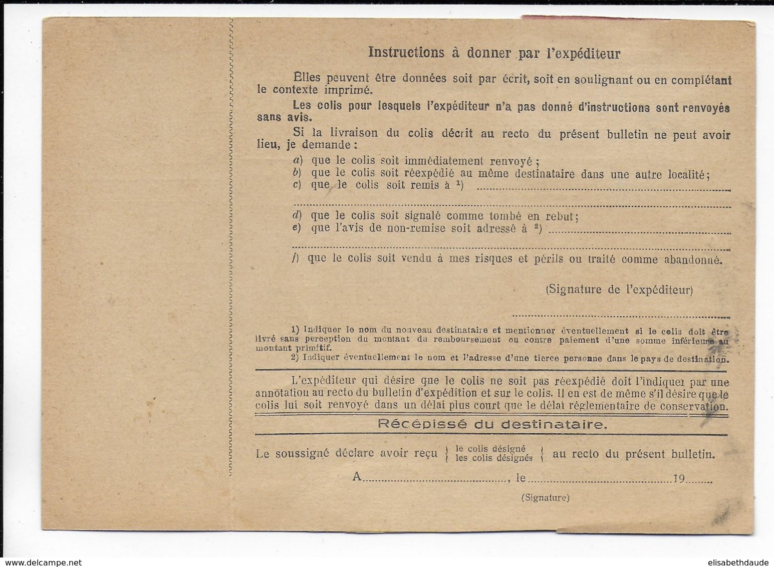 1931 - COLIS POSTAUX D'ALSACE - BULLETIN Avec FISCAL 50c + SEMEUSE + EXPO 31 De STRASBOURG => HYERES - Cartas & Documentos