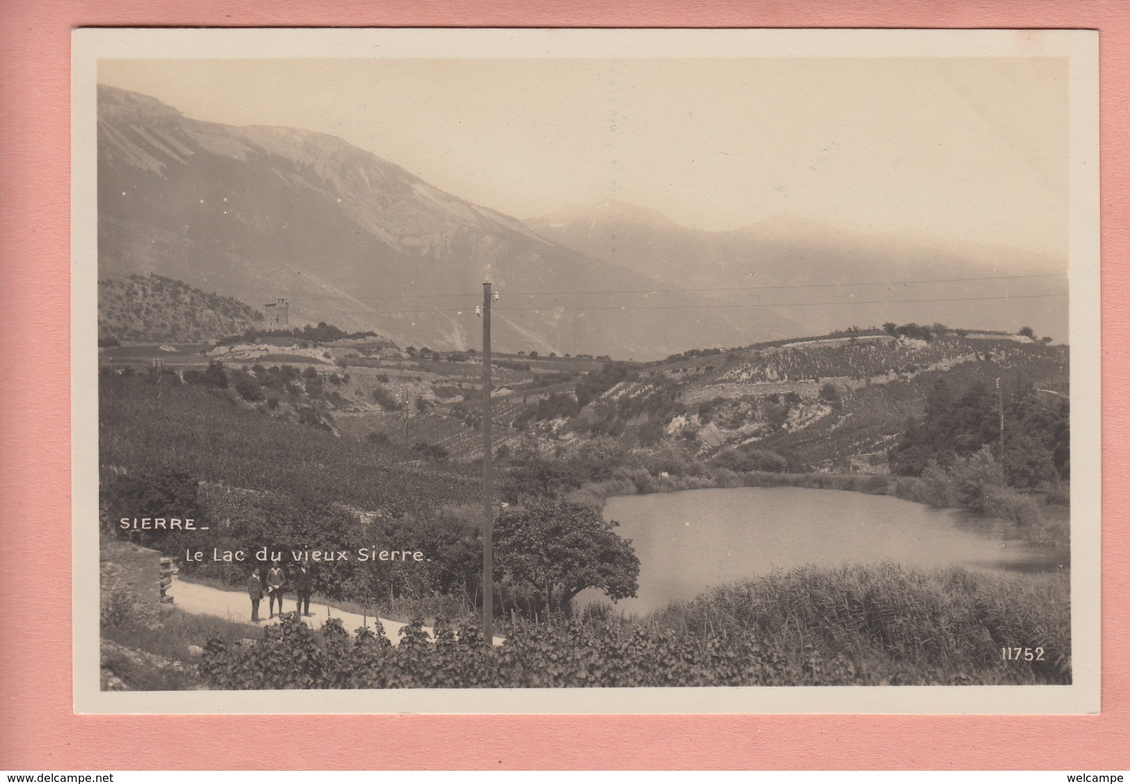 OUDE POSTKAART  - ZWITSERLAND - SCHWEIZ - SUISSE -    SIERRE - LE LAC DU VIEUX SIERRE - Sierre