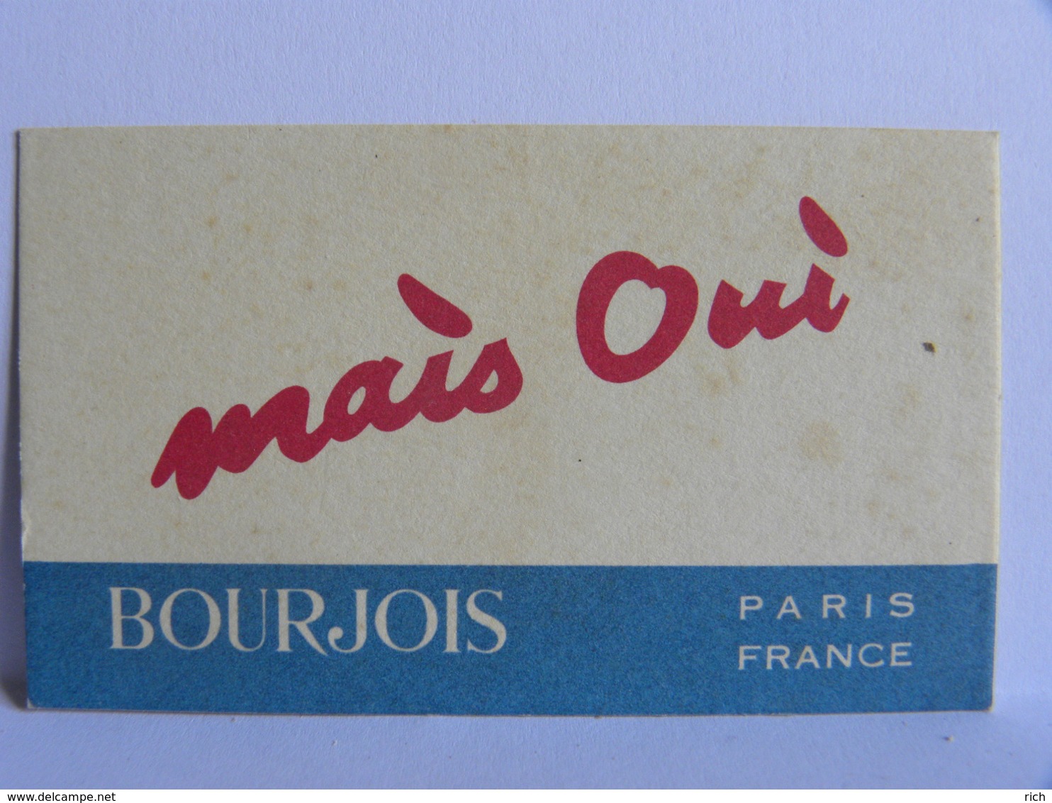 Carte Parfumée -Bourgeois Paris France - (1277/30) - Non Classés