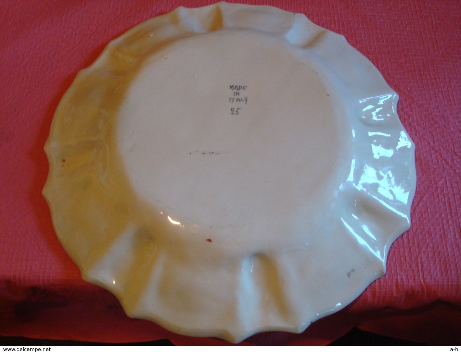 Grand Plat Faîence Italienne. 35 Cms ,ancien . - Non Classés