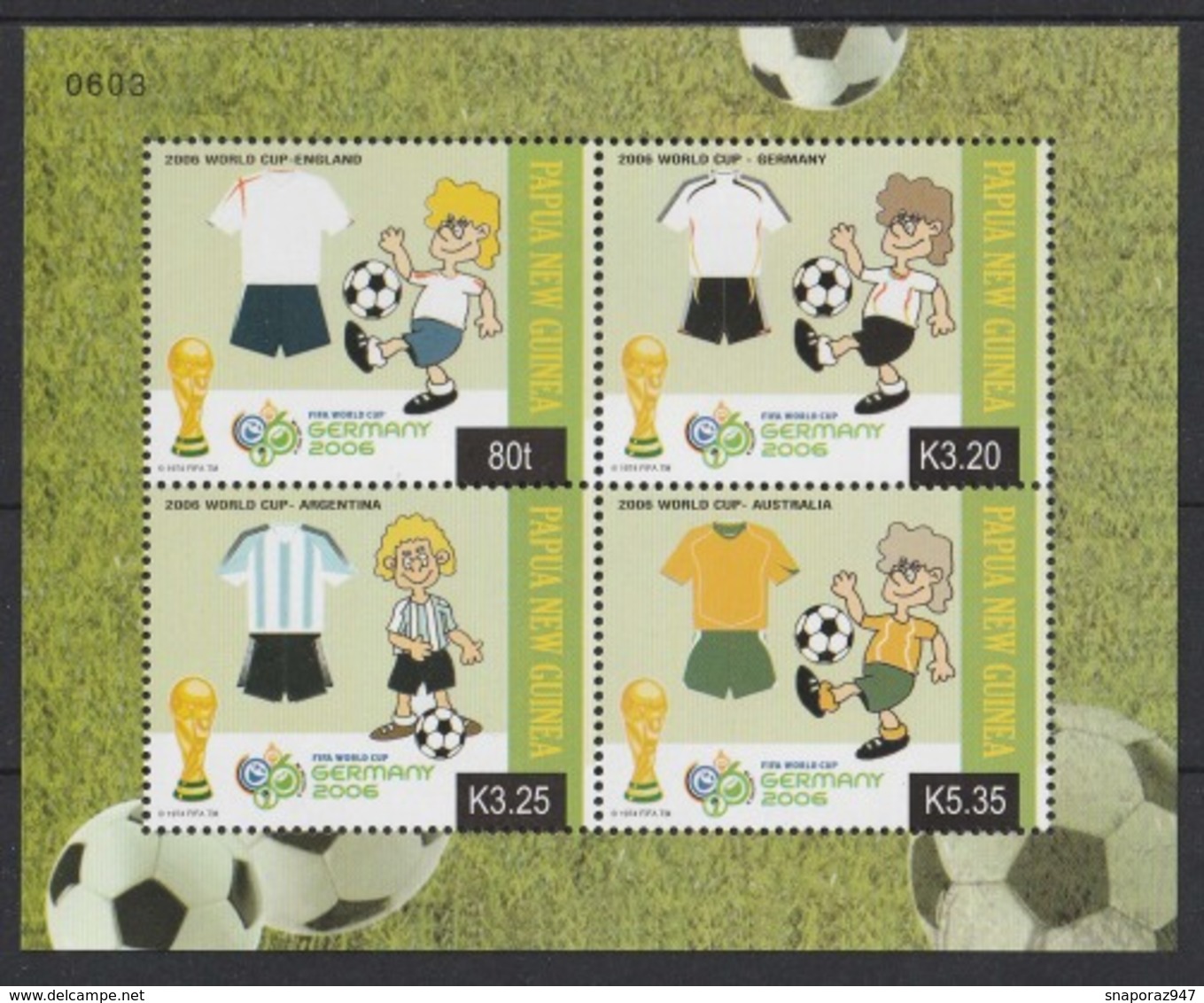 2006 Papua Nuova Guinea "Germania" Coppa Del Mondo World Cup Calcio Football ** Excellent Quality Nu114 - 2006 – Germania