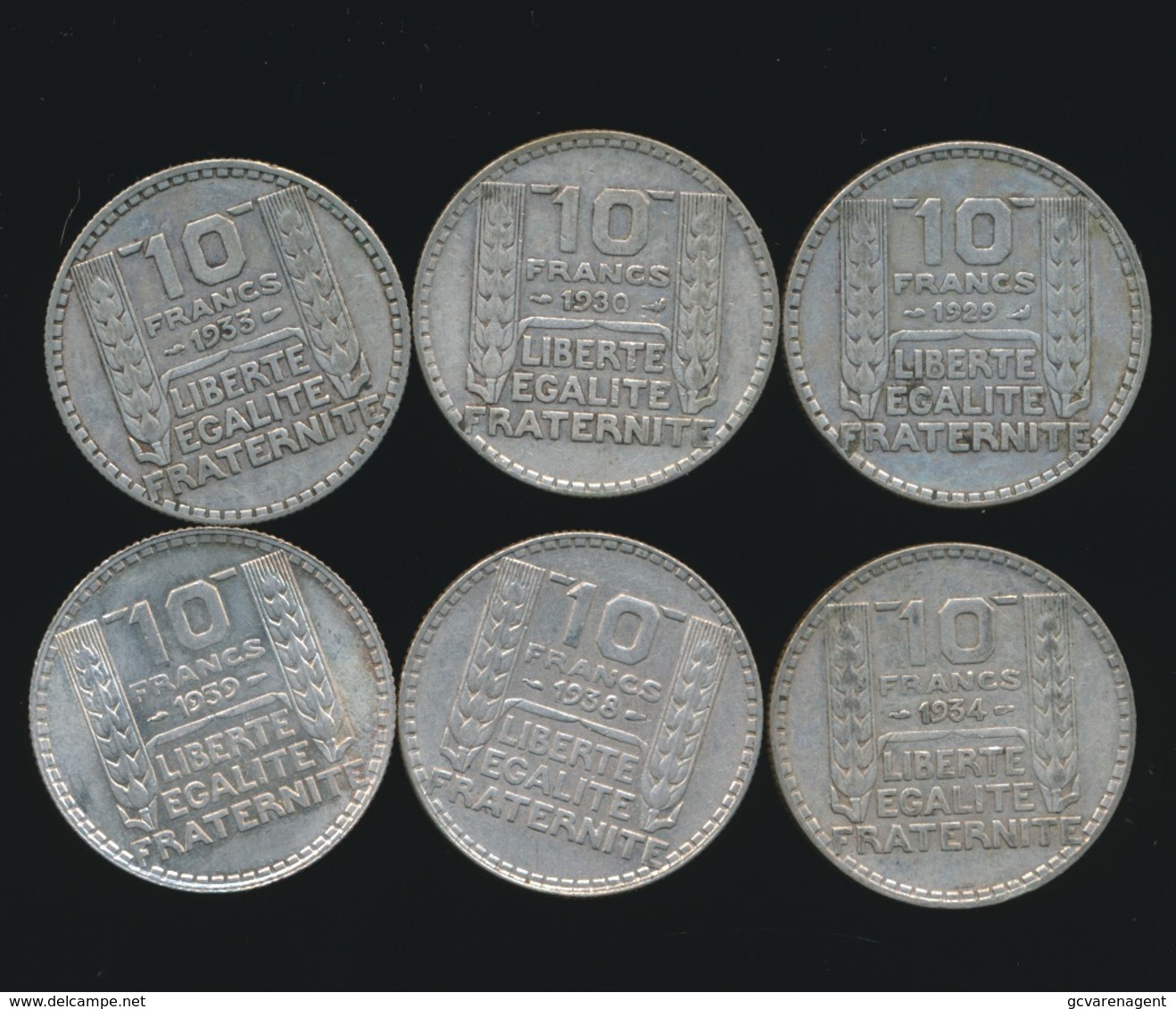 6 X 10 Franc   1929 , 30 ,33,34,38 Et 29   Zie 2 Scan - Autres & Non Classés