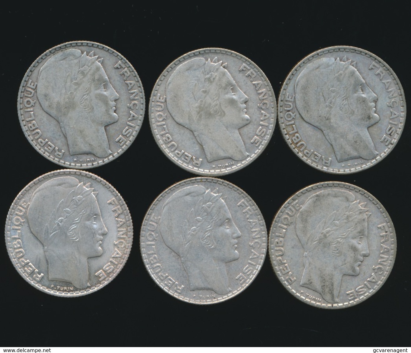 6 X 10 Franc   1929 , 30 ,33,34,38 Et 29   Zie 2 Scan - Autres & Non Classés