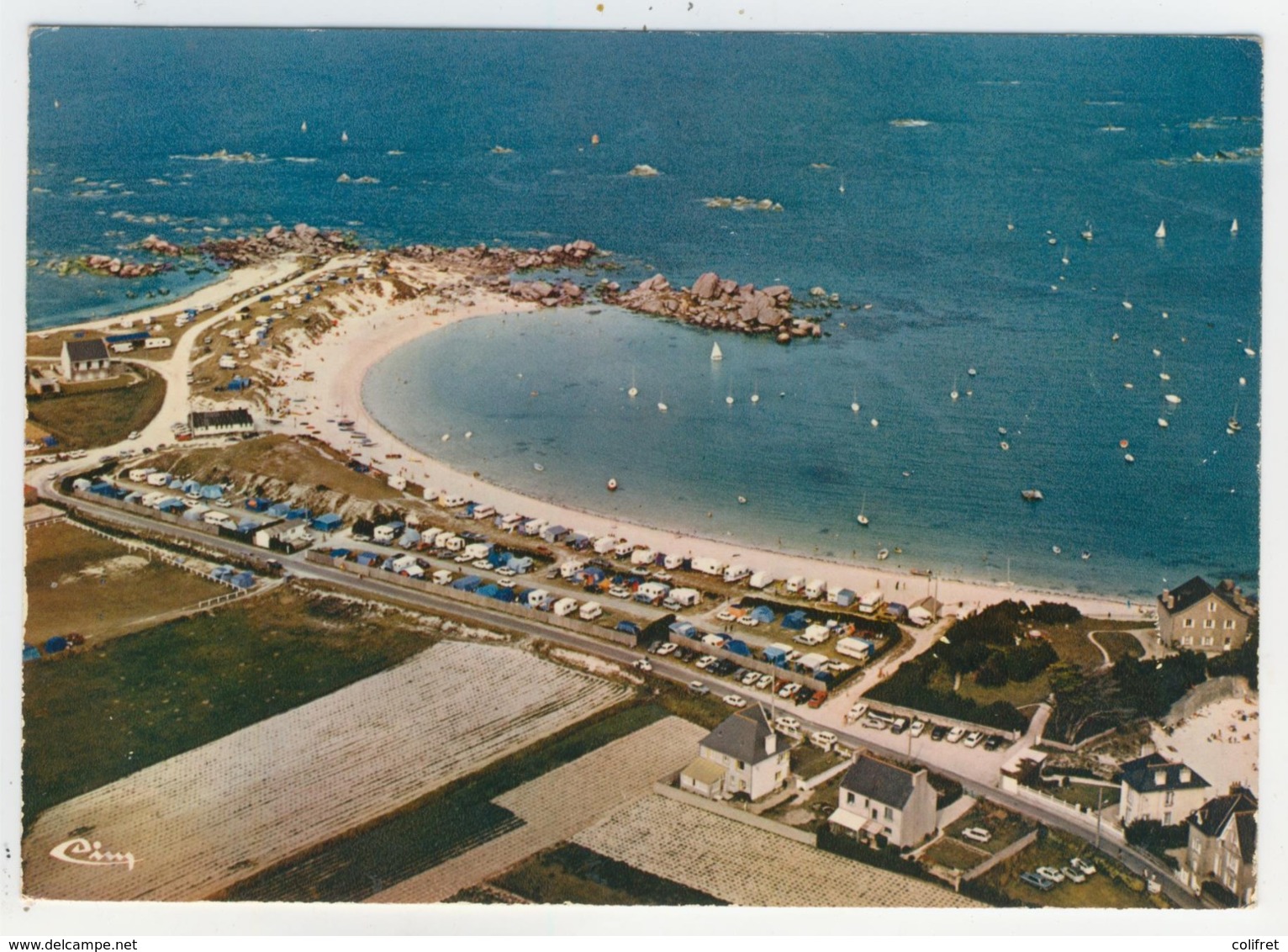 29 - Brignogan -     Vue érienne  -  Plage Des Crapauds Et Le Camping - Brignogan-Plage