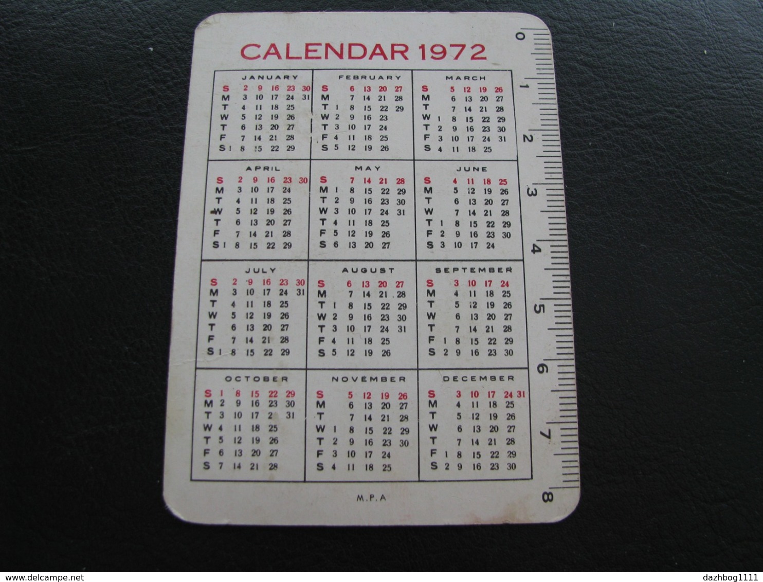 Egypt Pocket Calendar Alexandria Shipyard  Ship 1972 Rare - Small : 1971-80