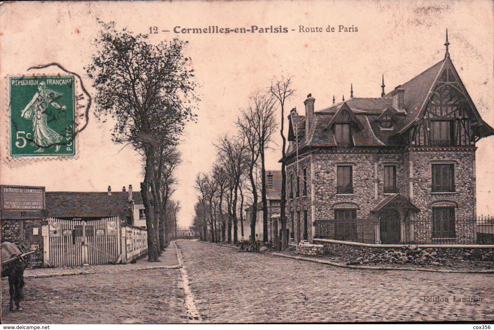 .CPA 95 CORMEILLES EN PARISIS Route De Paris , CHARLES DOUGE Entrepôt De CORMEILLES - Cormeilles En Parisis