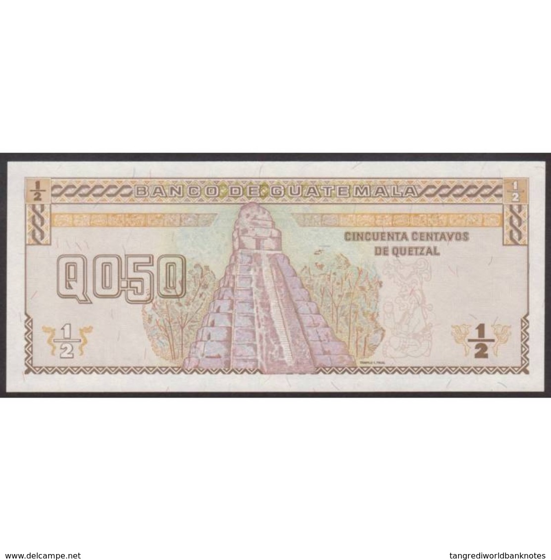 TWN - GUATEMALA 96a - ½ Quetzal 28.8.1996 A XXXXXXXX A - Printer: HARRISON AND SONS UNC - Guatemala