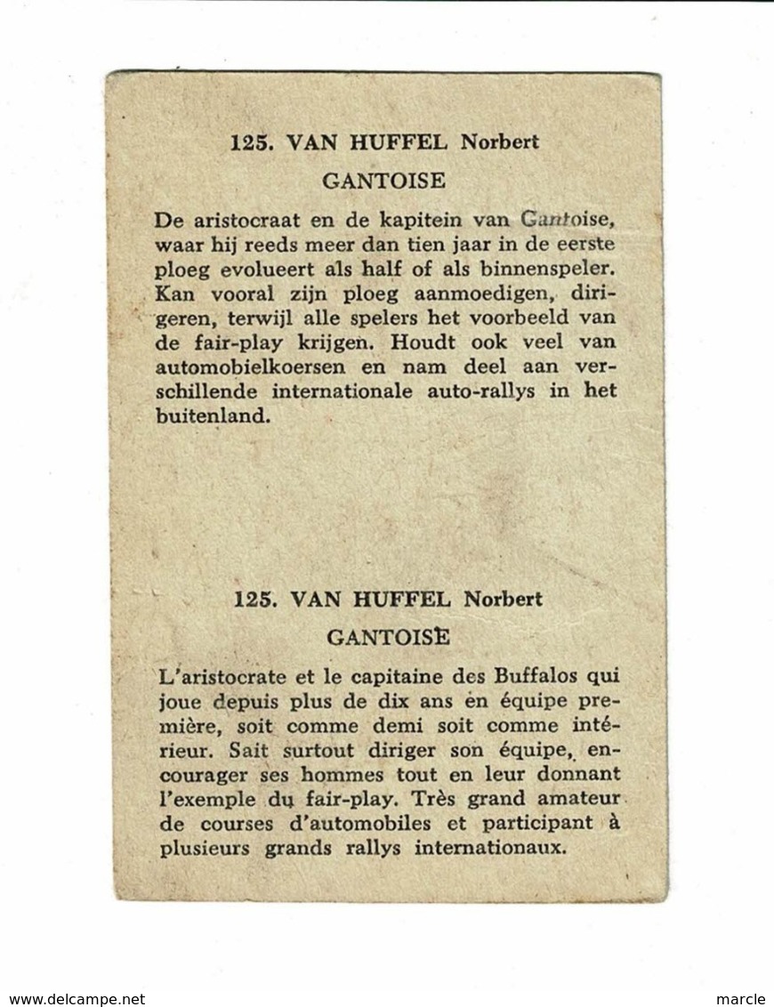 VAN HUFFEL Norbert  Gantoise - Trading Cards