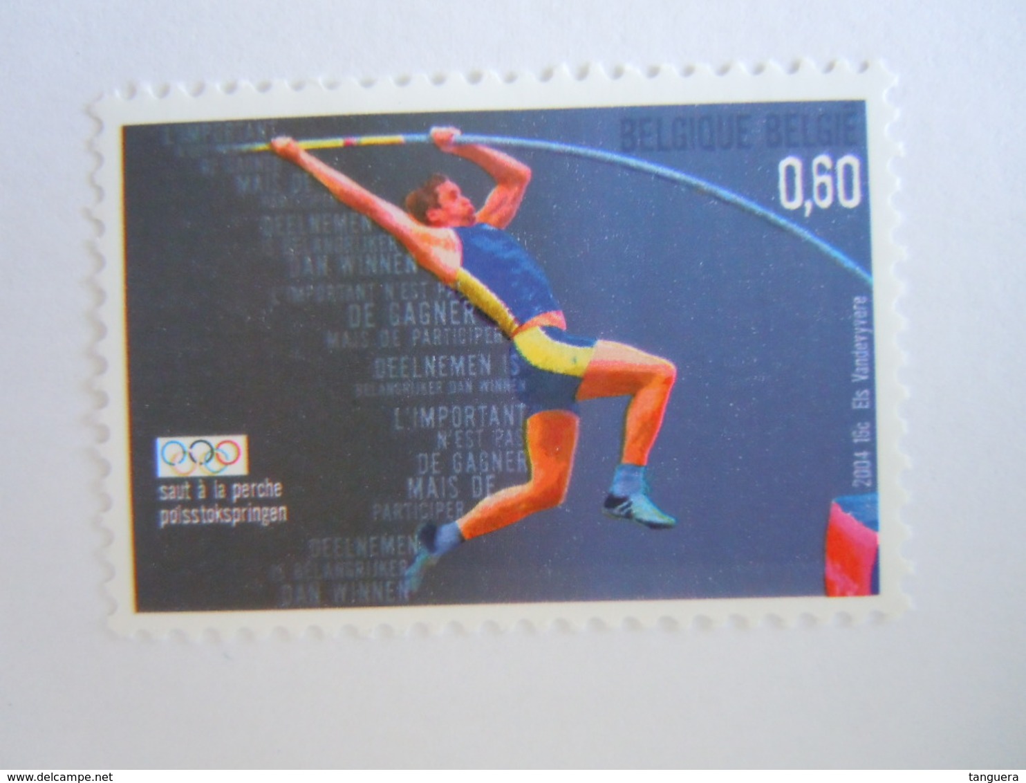 België Belgique 2004 JO OS Athene Polstokspringen Saut à La Perche 3305 Yv 3292 MNH ** - Ongebruikt