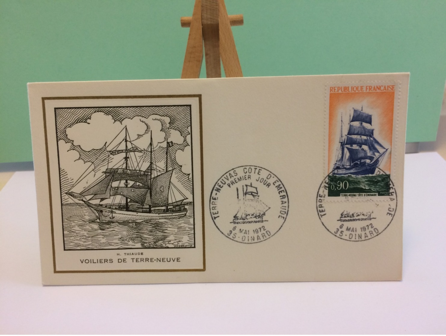 Côte D'Emeraude (Voilier Terre Neuvas) - 35 Dinard - 6.5.1972 FDC 1er Jour Coté 3€ Luxe - 1970-1979