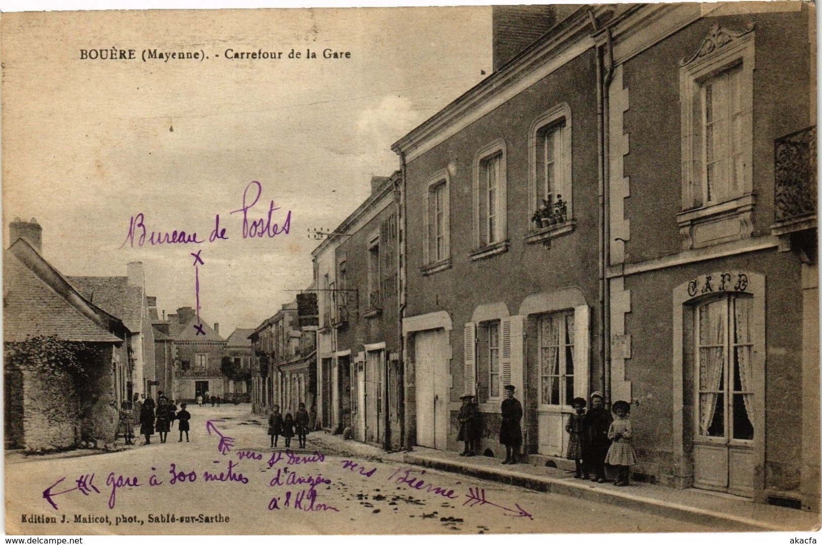CPA BOUERE - Carrefour De La Gare (195060) - Crez En Bouere