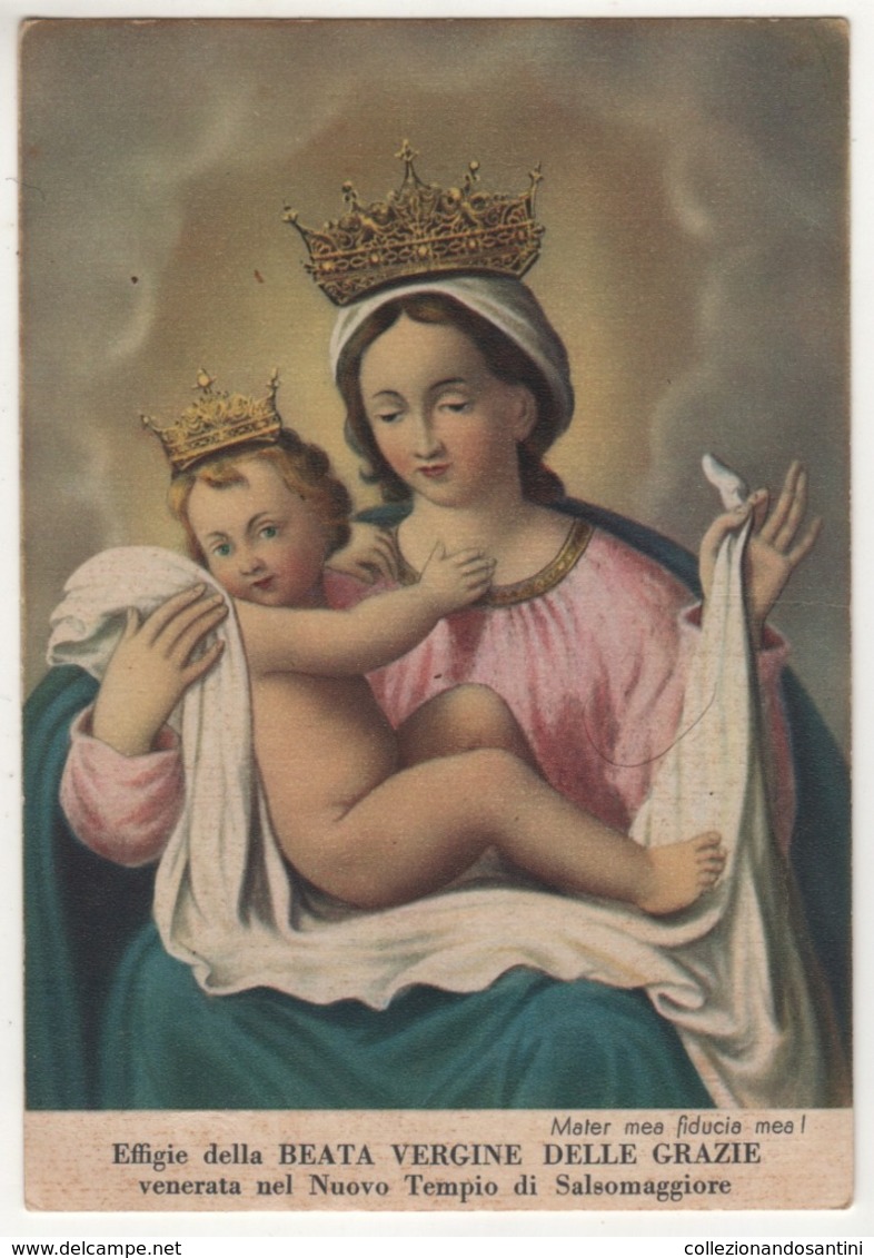 Santino Cromo Cartolina Non Viaggiata Madonna Delle Grazie Da Salsomaggiore - Parma