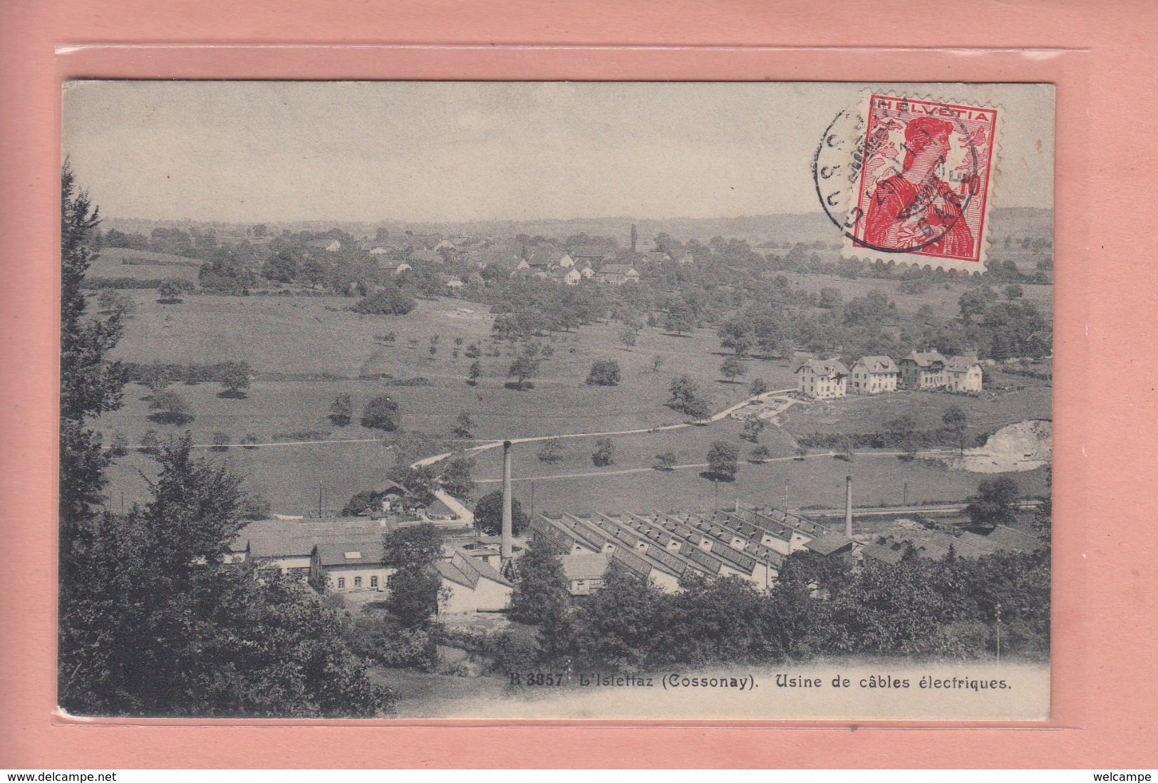 OUDE POSTKAART ZWITSERLAND - SCHWEIZ - SUISSE -  COSSONAY - USINE DE CABLES ELECTRIQUES - Cossonay