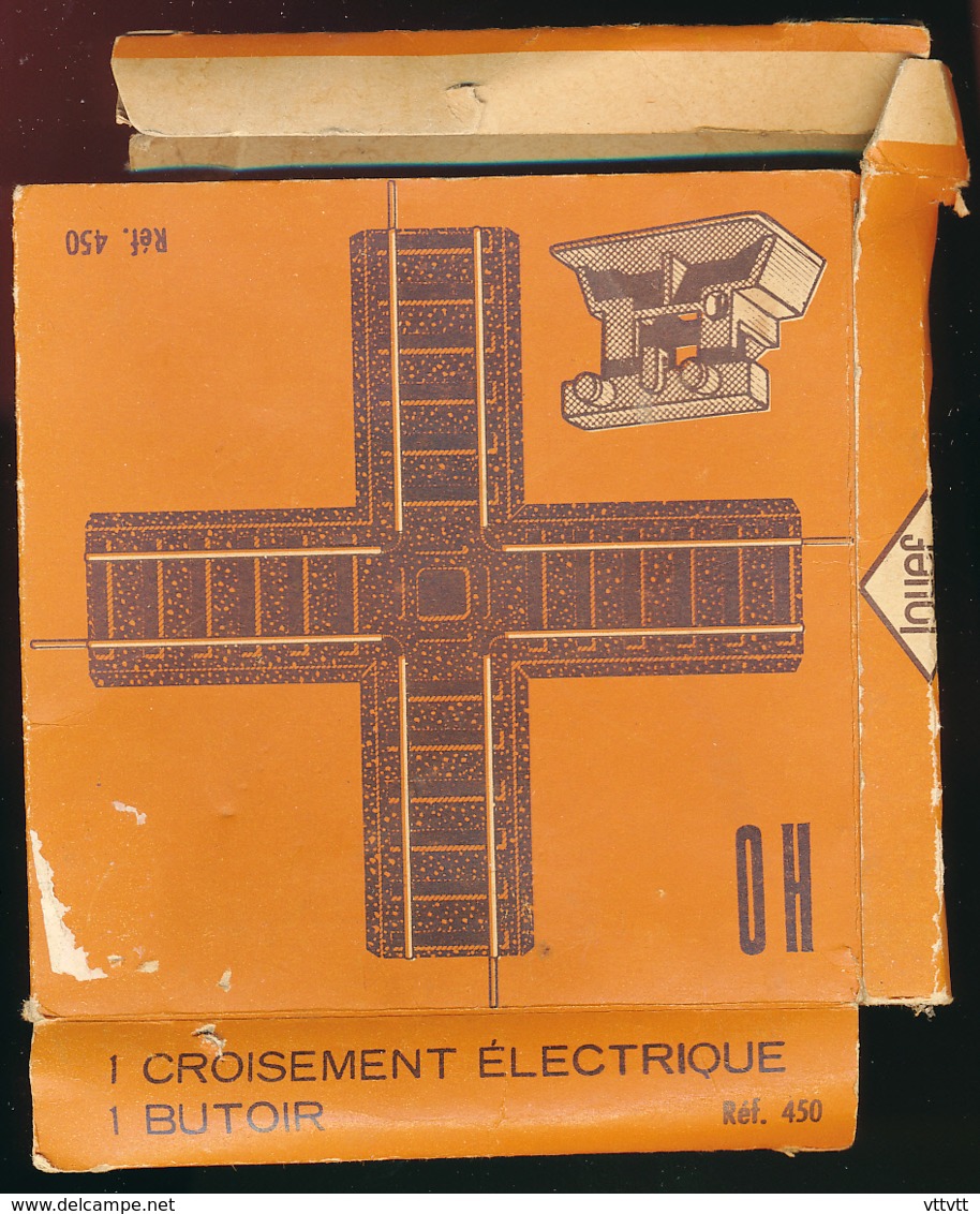 Trains JOUEF HO : Boite Vide D'occasion, Ref 450, 1 Croisement électrique, 1 Butoir - Sonstige & Ohne Zuordnung