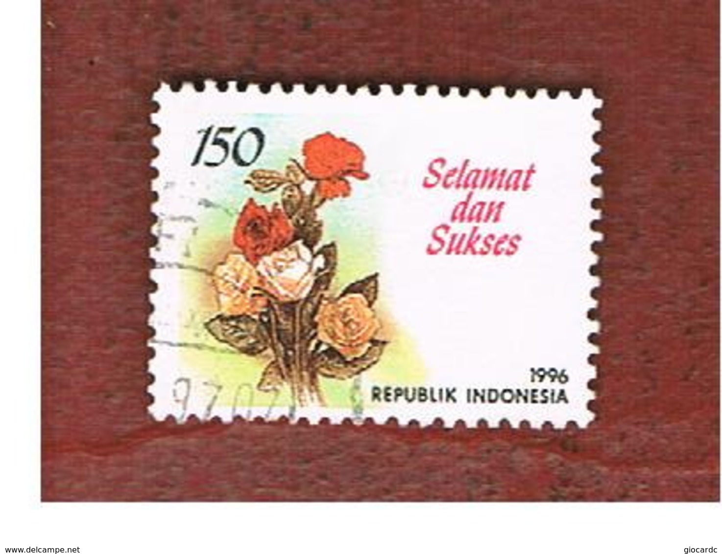 INDONESIA   - SG 2233 -  1996  GREETING  STAMPS: ROSES   - USED ° - Indonesia