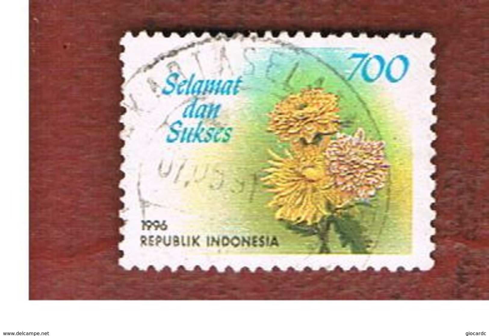 INDONESIA   - SG 2235 -  1996  GREETING  STAMPS: CHRYSANTEMUMS   - USED ° - Indonesia