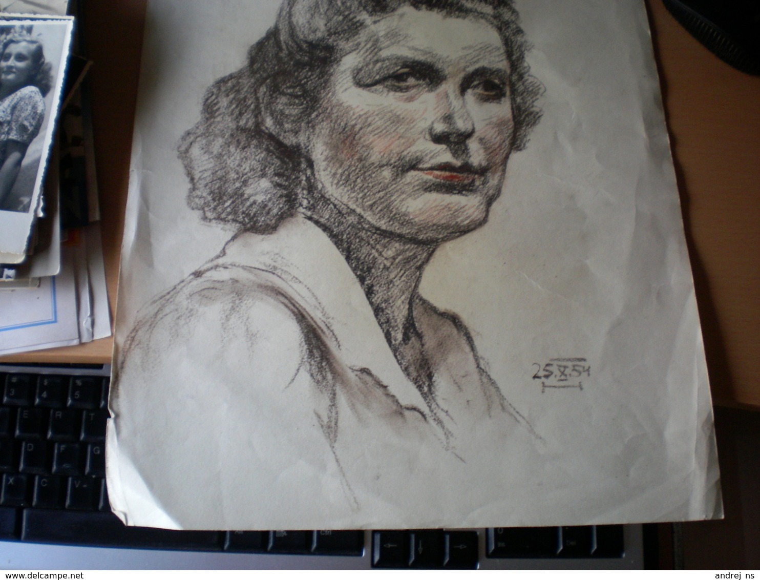 Old Pastels Drawings 1954 Women - Pasteles