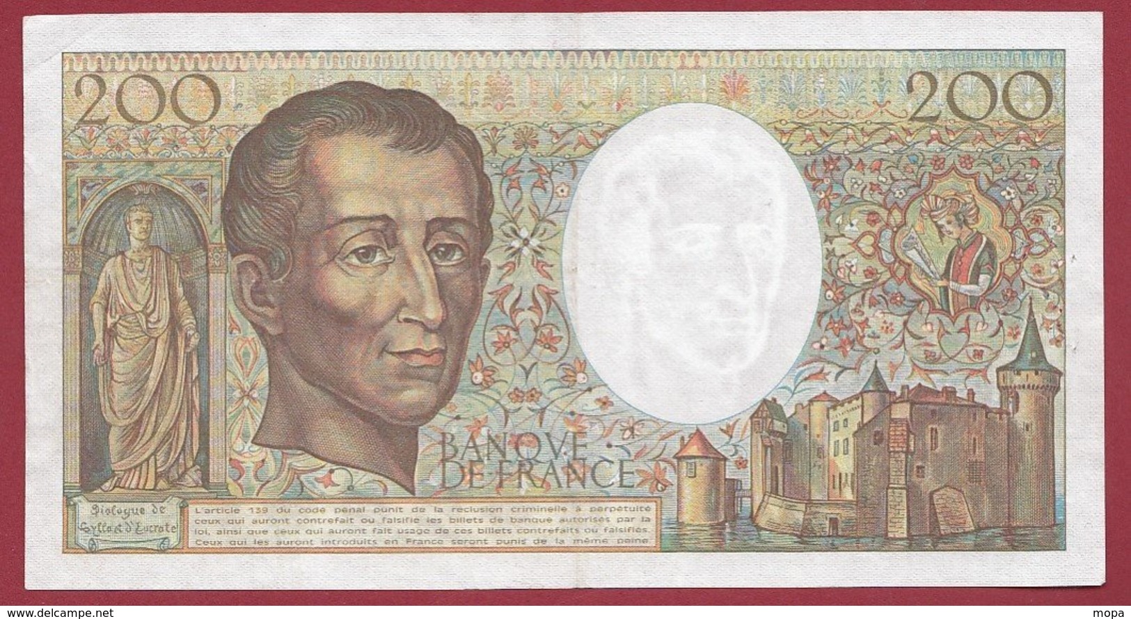 200 Francs "Montesquieu" 1983 --VF/SUP---ALPH V.015 - 200 F 1981-1994 ''Montesquieu''