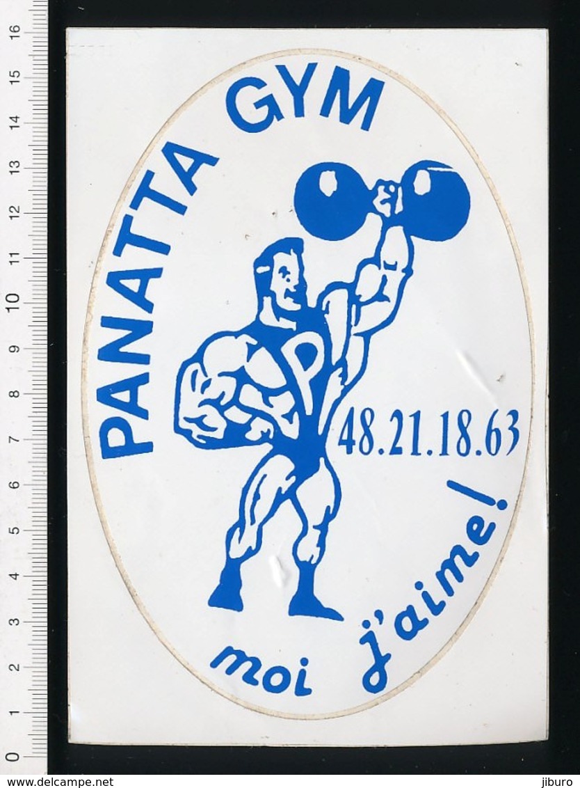 (avec Défaut) Autocollant Sticker Panatta Gym Musculation Body-Building Poids Et Haltères ADH 21/20 - Stickers