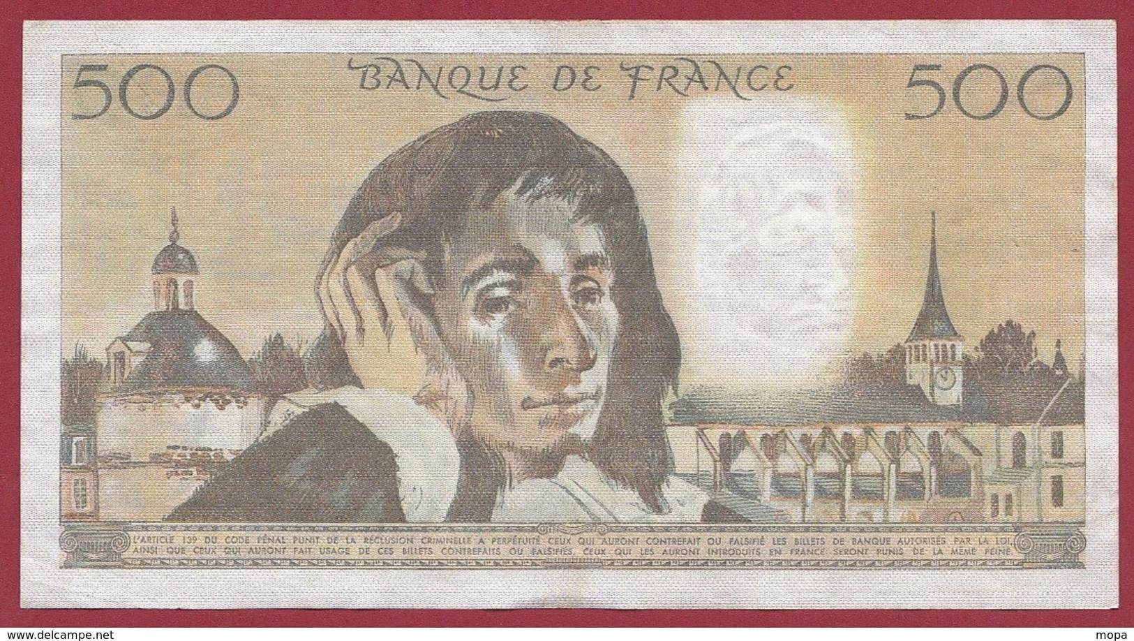 500 Francs "Pascal" Du 05/01/1984.B --XF/SUP+---ALPH D.196 - 500 F 1968-1993 ''Pascal''