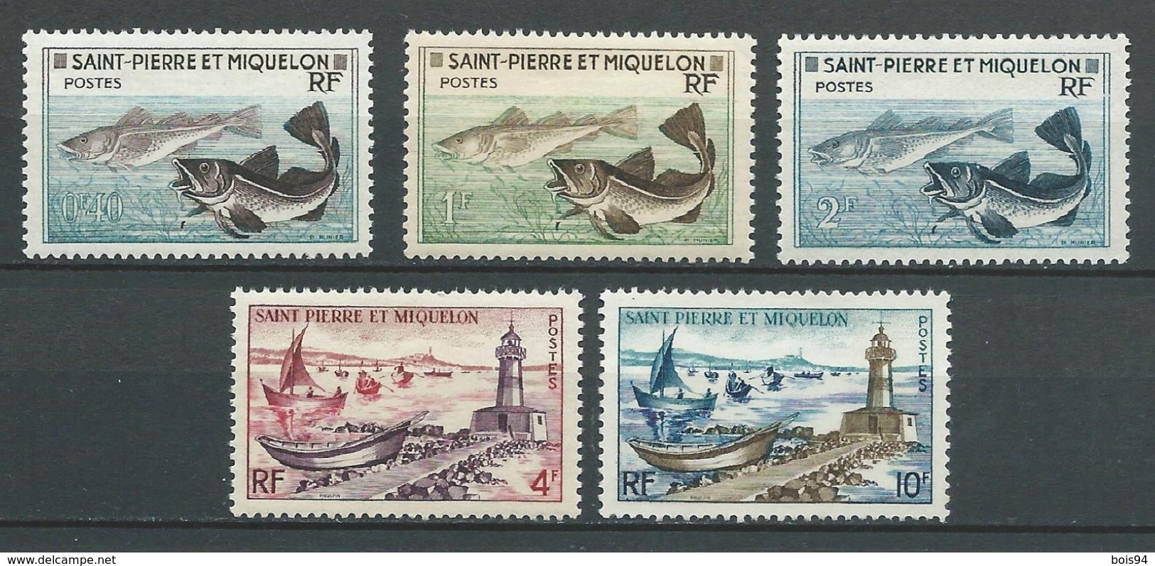 SAINT PIERRE Et MIQUELON 1957 . Série N°s 353 à 357  . Neufs ** (MNH) - Neufs