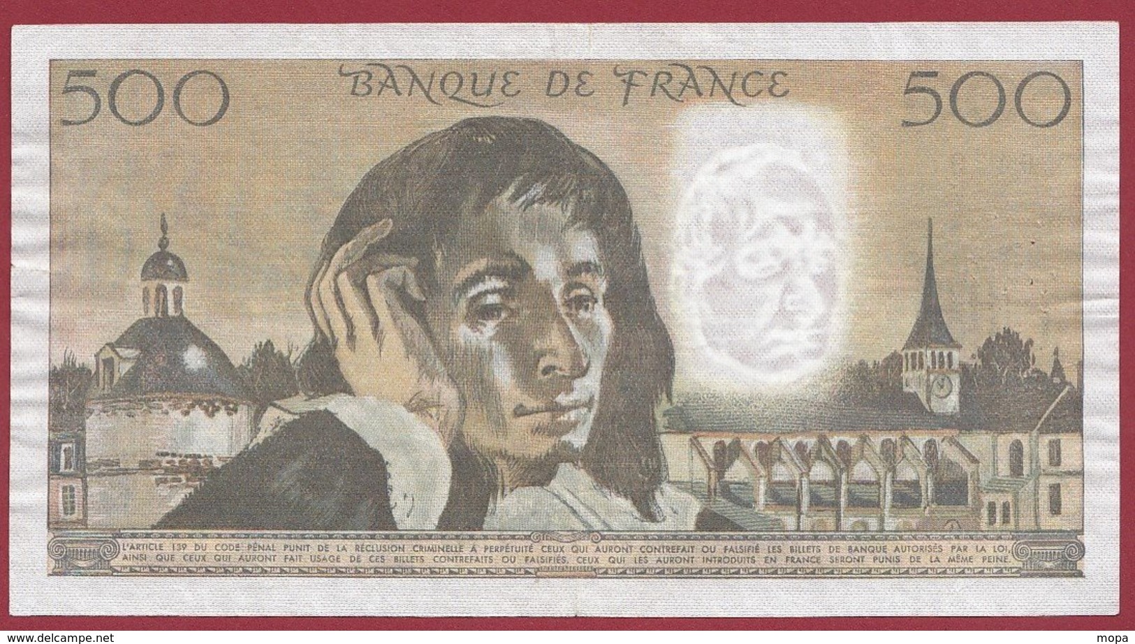 500 Francs "Pascal" Du 05/10/1978.J  ---VF/SUP--ALPH--T.96 - 500 F 1968-1993 ''Pascal''