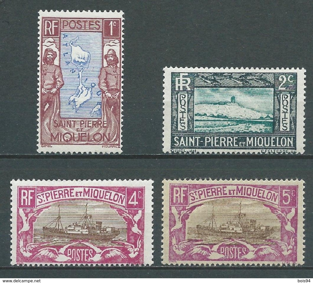 SAINT PIERRE ET MIQUELON 1932/33 . N°s 136 , 137 , 138 Et 139  . Neufs  ** (MNH) . - Neufs