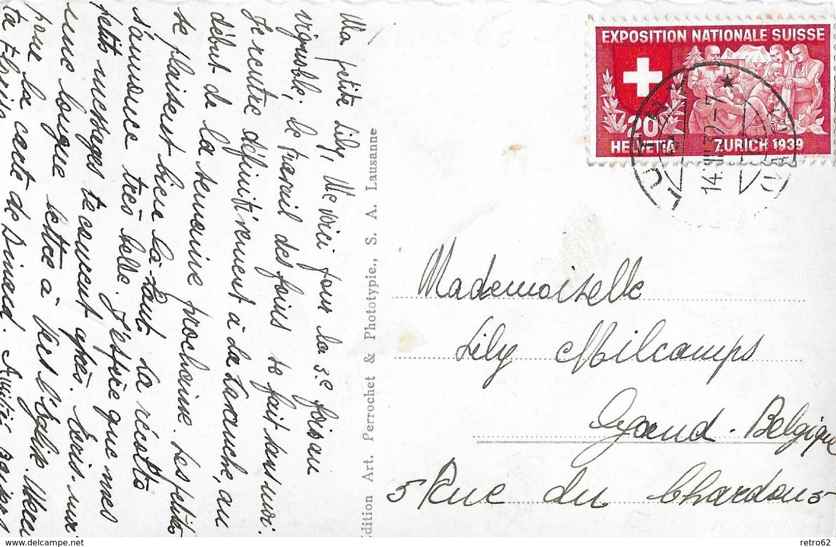 LUTRY → Alpes Vaudoises Grammont Et Cornettes De Bise Anno 1939 - Lutry