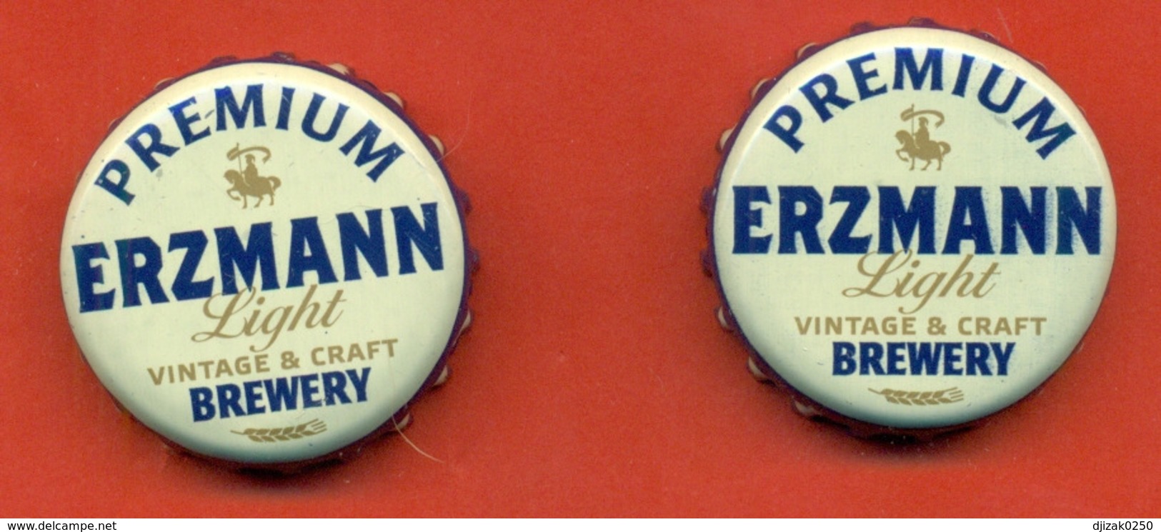 Kazakhstan 2017. Beer Caps "Erzmann". Lot Of Two Caps. - Andere & Zonder Classificatie