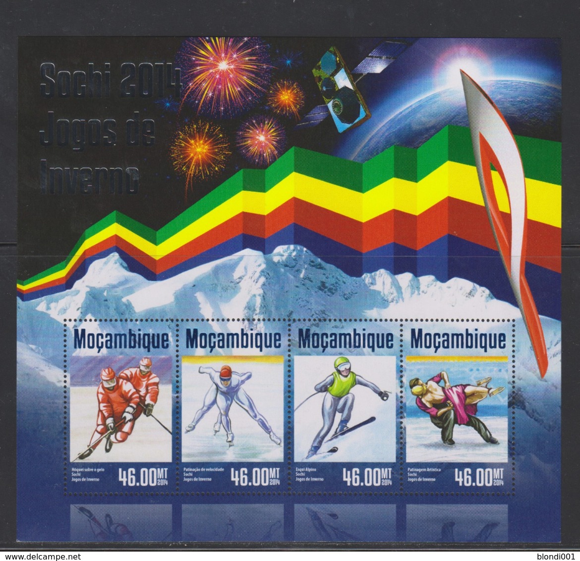 Olympics 2014 - Ice Hockey - MOZAMBIQUE - S/S MNH - Winter 2014: Sochi