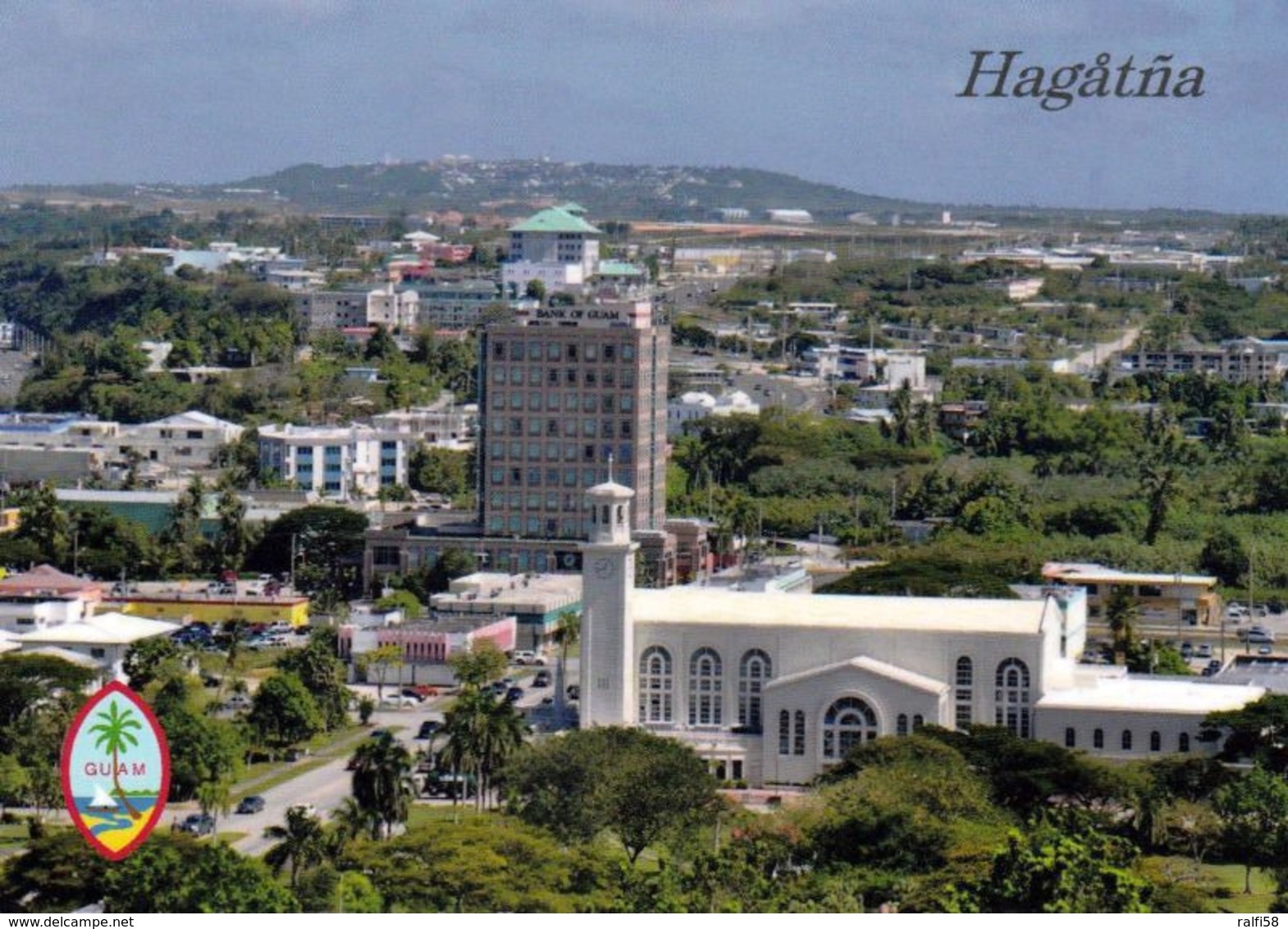 1 AK Guam * Blick Auf Hagåtña (früher Agana) - Die Hauptstadt Von Guam - Vorne Die Basilika Dulce Nombre De Maria * - Guam