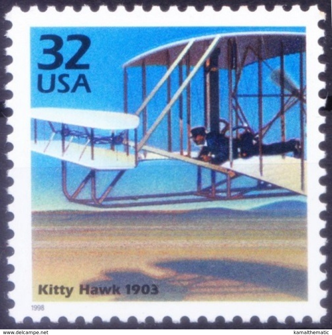 1903 Kitty Hawk Wright Brothers, Aviation, Millennium, USA 1998 MNH    ( - Aerei