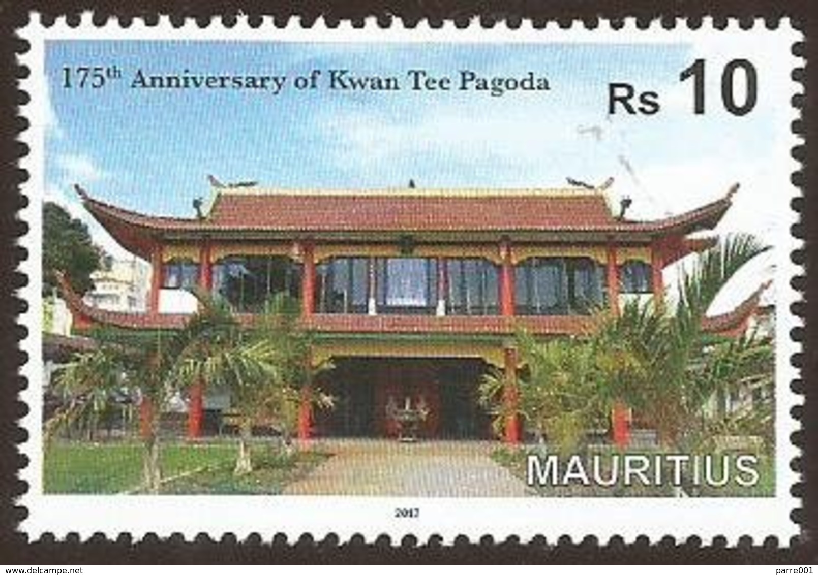 Mauritius 2017 China Kwan Tee Pagoda Mint - Mauritius (1968-...)