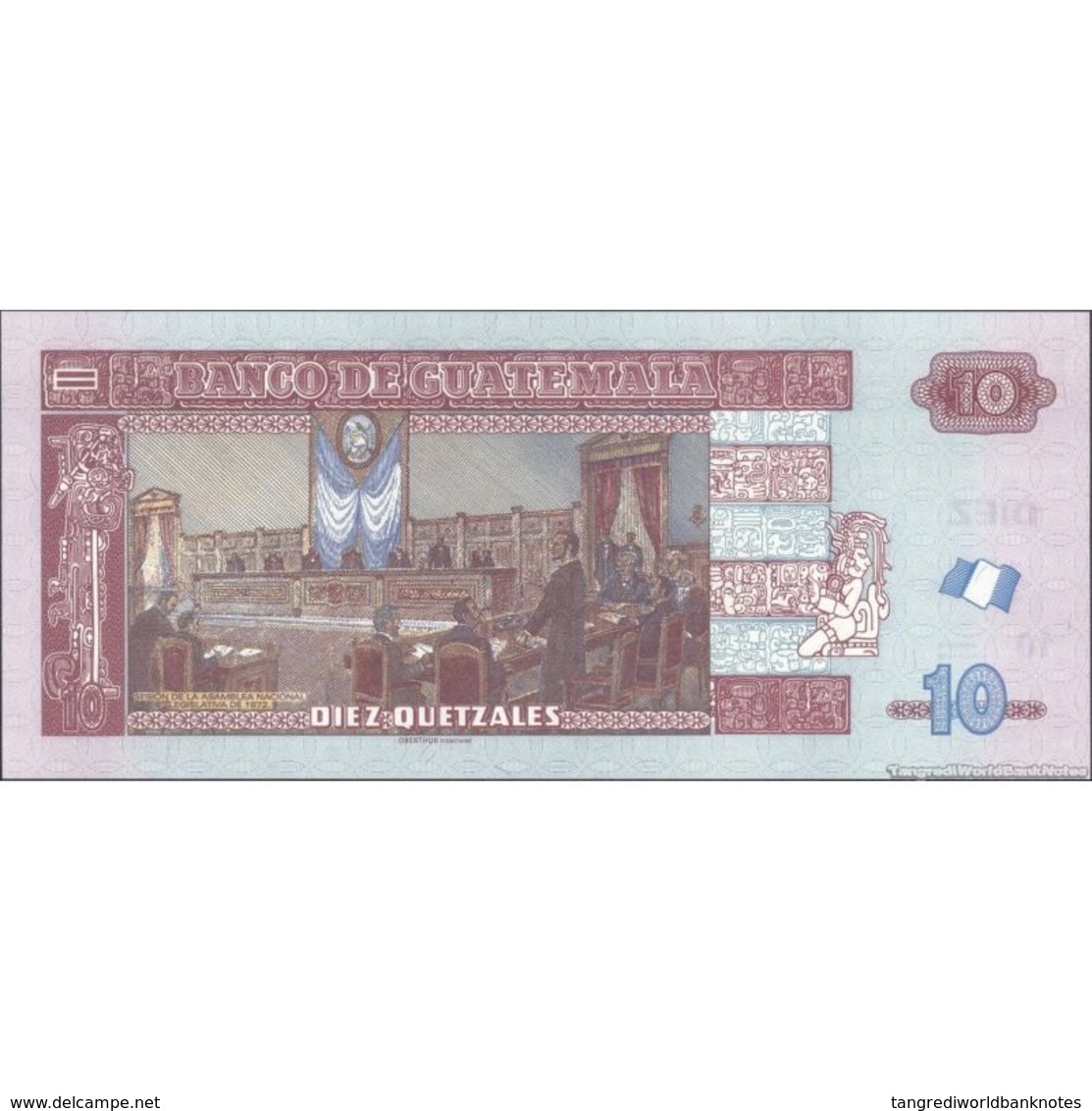 TWN - GUATEMALA 123e - 10 Quetzales 28.1.2015 (2017) D XXXXXXXX D - Printer: OBERTHUR FIDUCIARE UNC - Guatemala