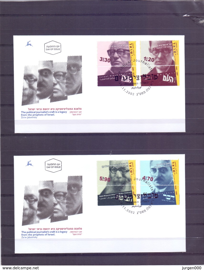 Israel - FDC - Political Journalists - 26/11/2002   (RM14781) - Autres & Non Classés