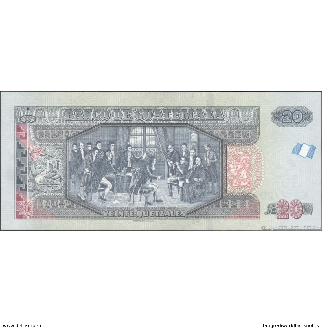 TWN - GUATEMALA 124e - 20 Quetzales 28.1.2015 (2017) E XXXXXXXX D - Printer: OBERTHUR FIDUCIARE UNC - Guatemala