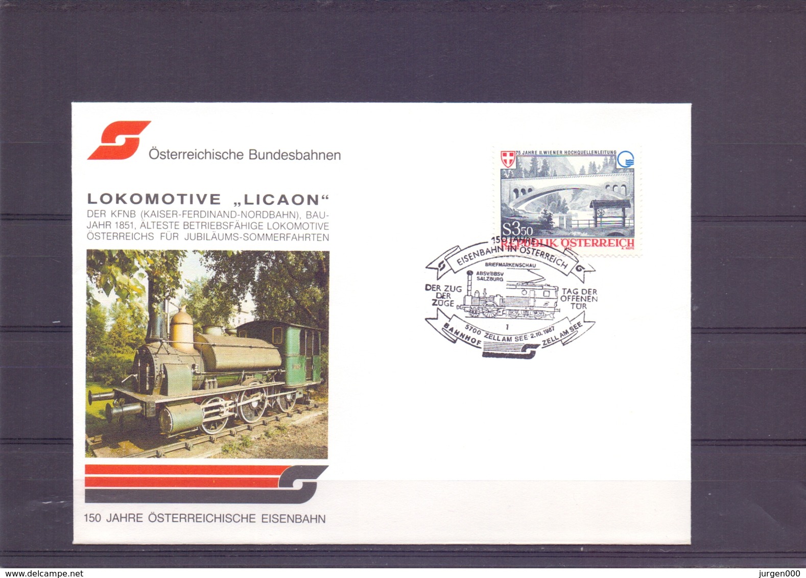 Rep. Österreich - 150 Jahre Eisenbahn In Österreich - Zell Am See 2/10/1987   (RM15030) - Trains