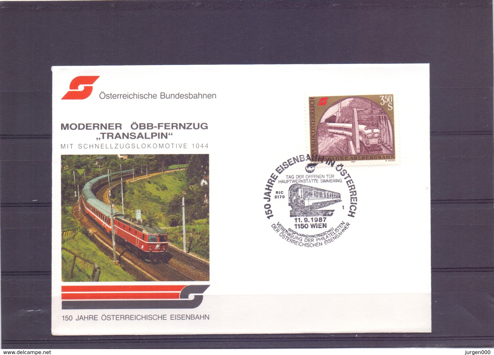 Rep. Österreich - 150 Jahre Eisenbahn In Österreich - Wien 11/9/1987   (RM15033) - Eisenbahnen
