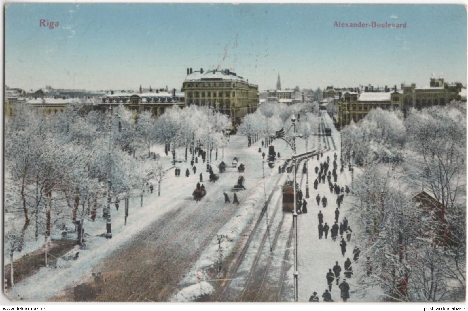 Rīga - Alexander-Boulevard - & Tram - Lettonia