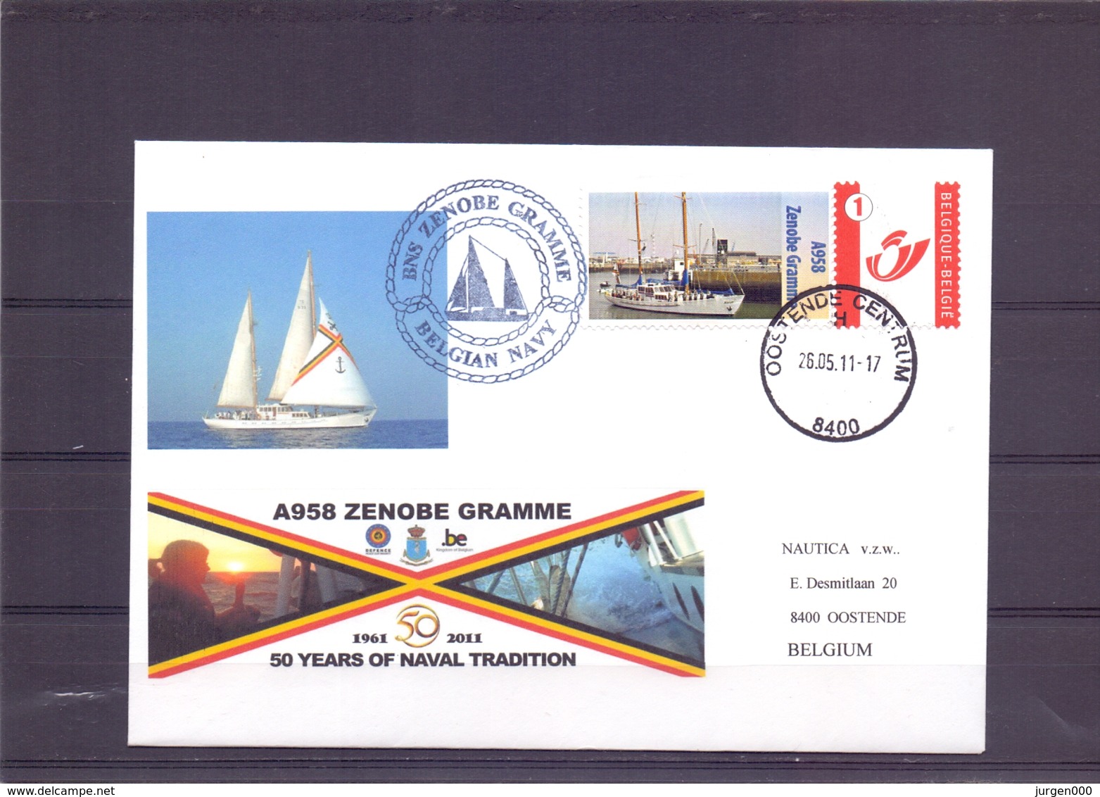 België - A958 Zenobe Gramme -50 Years Naval Tradition - Oostende 26/5/11   (RM15202) - Boten