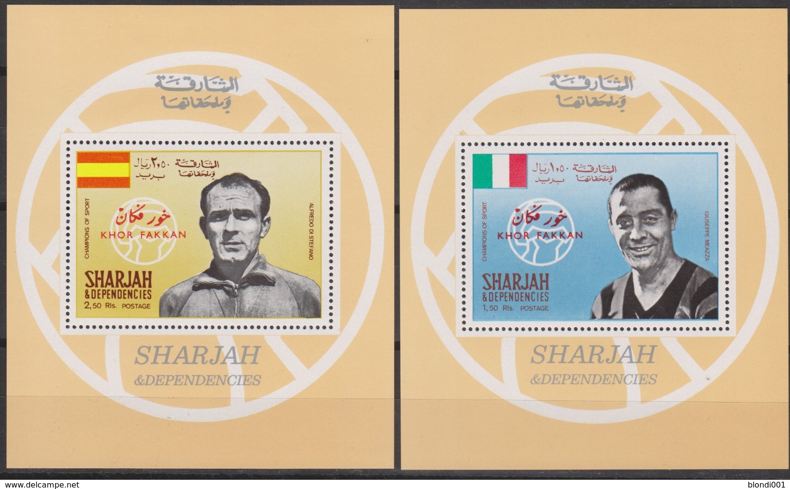 Soccer - Football - KHOR FAKKAN - 6 S/S Deluxe MNH - Other & Unclassified