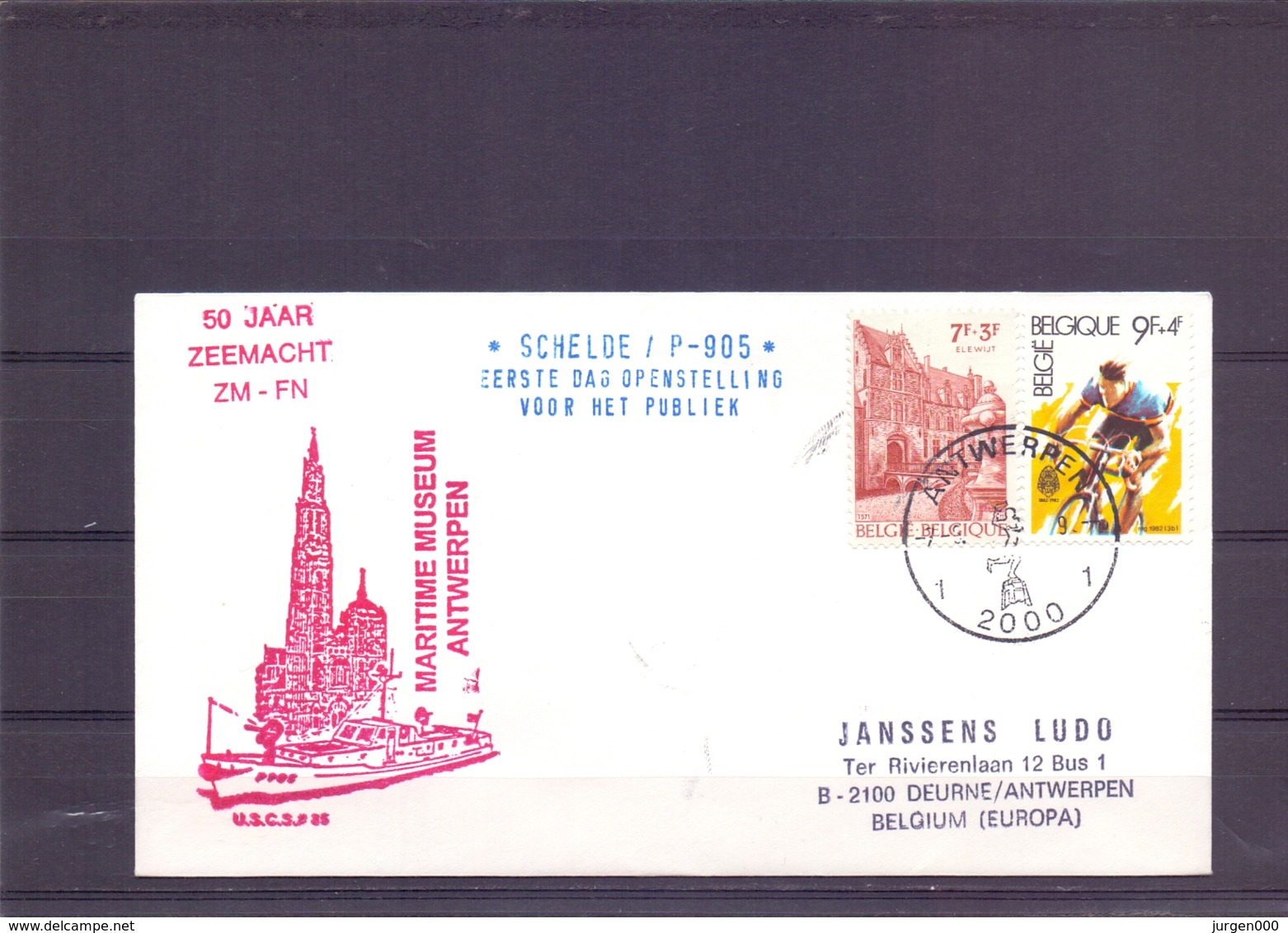 België - 50 Jaar Zeemacht ZM-FN - Schelde / P 905   (RM15248) - Schiffe