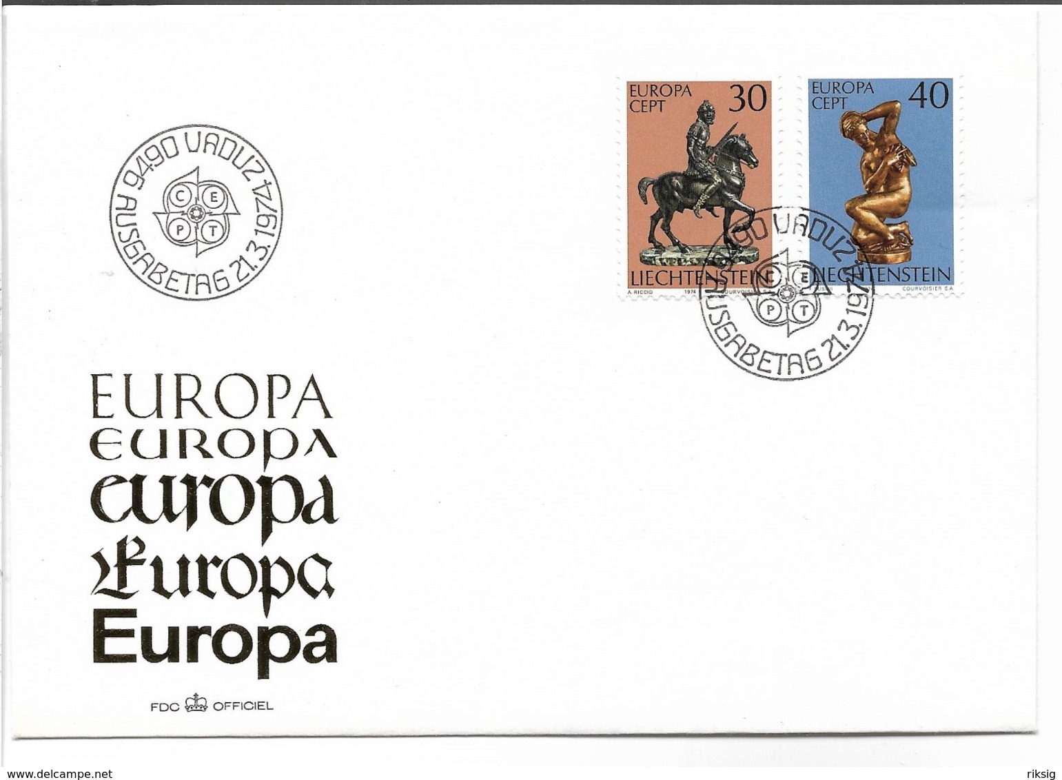 Europa - Cept. 1974   Liectenstein. H-1390 - 1974