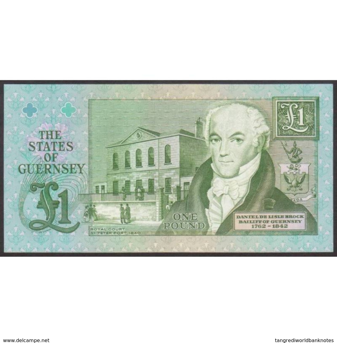 TWN - GUERNSEY 52b - 1 Pound 1996-2002 Prefix S - Signature: Trestain UNC - Guernsey