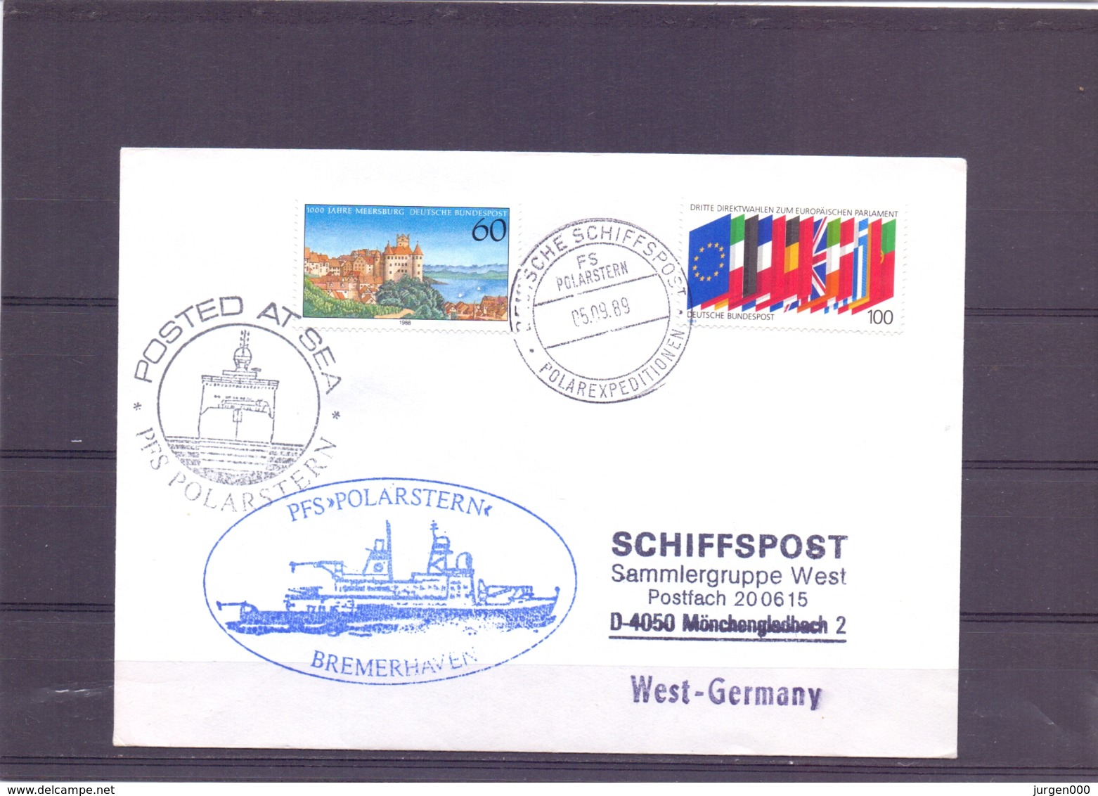 Deutsche Bundespost - PFS Polarstern -  Bremerhaven - 5/9/89   (RM15373) - Navires & Brise-glace